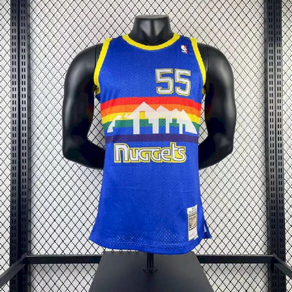 Men’s M&N 1991/1992 Dikembe Mutombo Blue Retro Jersey