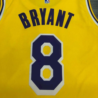 Camisa amarela masculina Kobe Bryant versão jogador – Edição clássica retrô