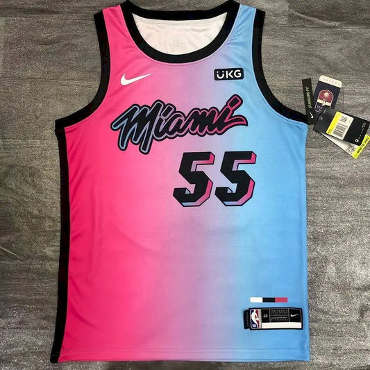 Camisa masculina Duncan Robinson 2020-21 rosa Swingman versão jogador – edição City