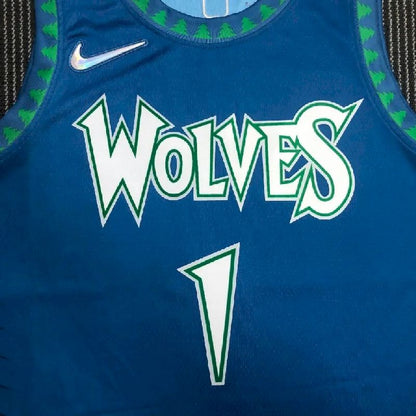 Camisa azul masculina Anthony Edwards Team – Edição City