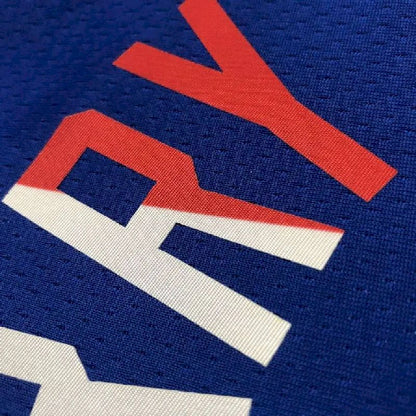 Camisa Stephen Curry Azul Retro Masculina – Edição de 75º Aniversário
