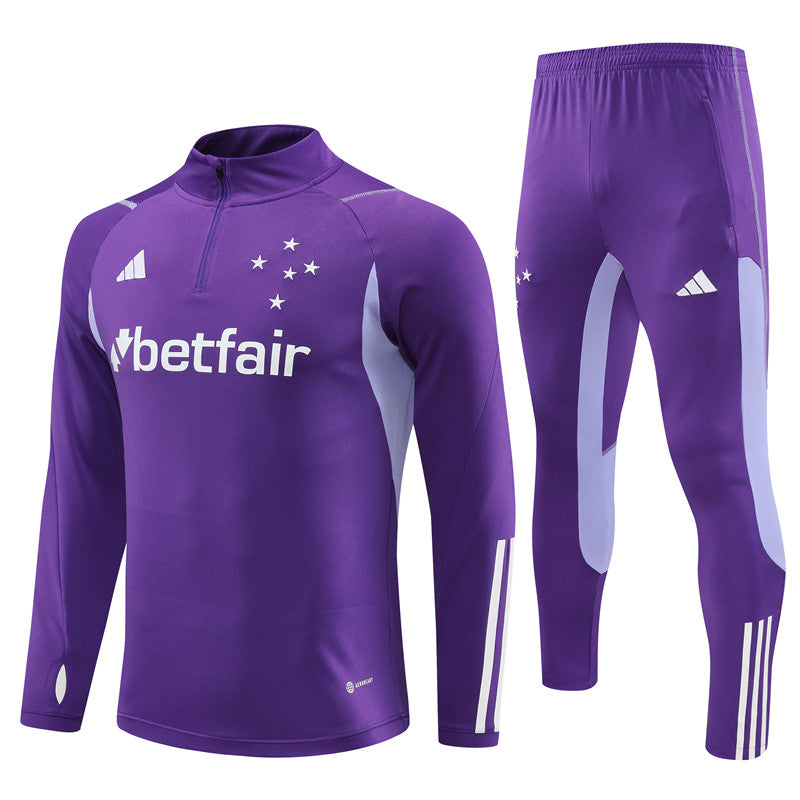 Camisola e Calça Cruzeiro 2023/24 Meio Zíper Adulto 14001