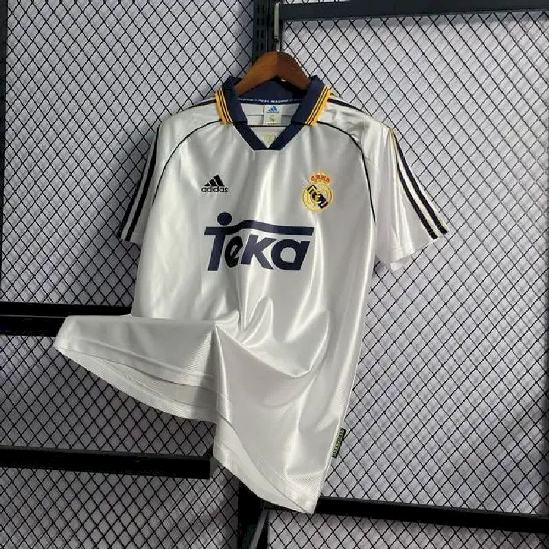 Camisa retrô de mangas compridas do Real Madrid 1998/00 Home