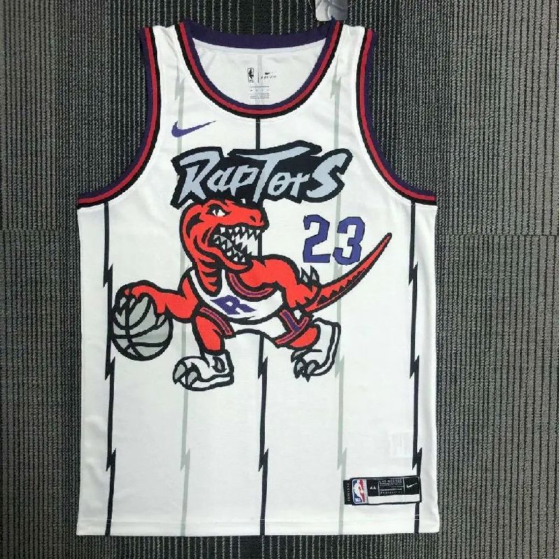 Camisa masculina Fred VanVleet branca retrô da equipe