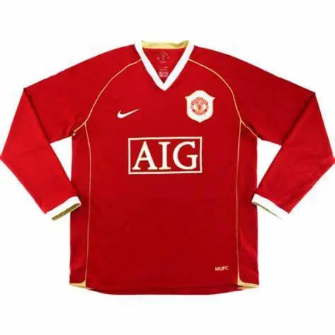 Camisa retrô de mangas compridas do Manchester United 2006/07 Home
