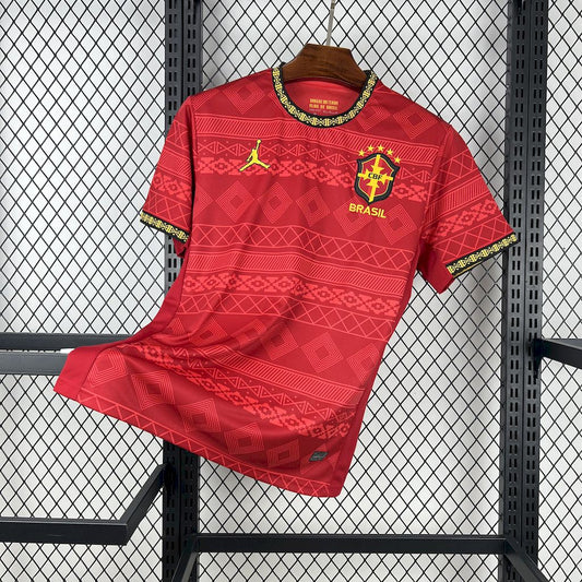 Men's Brazil 2025/26 Jordan Red Jersey