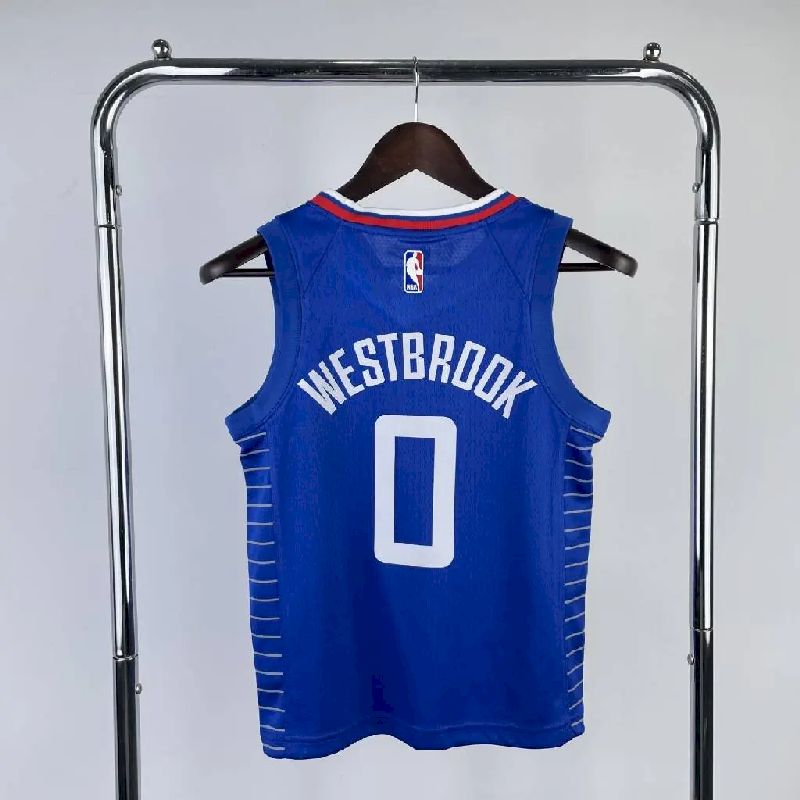 Camisa azul do time juvenil Russell Westbrook