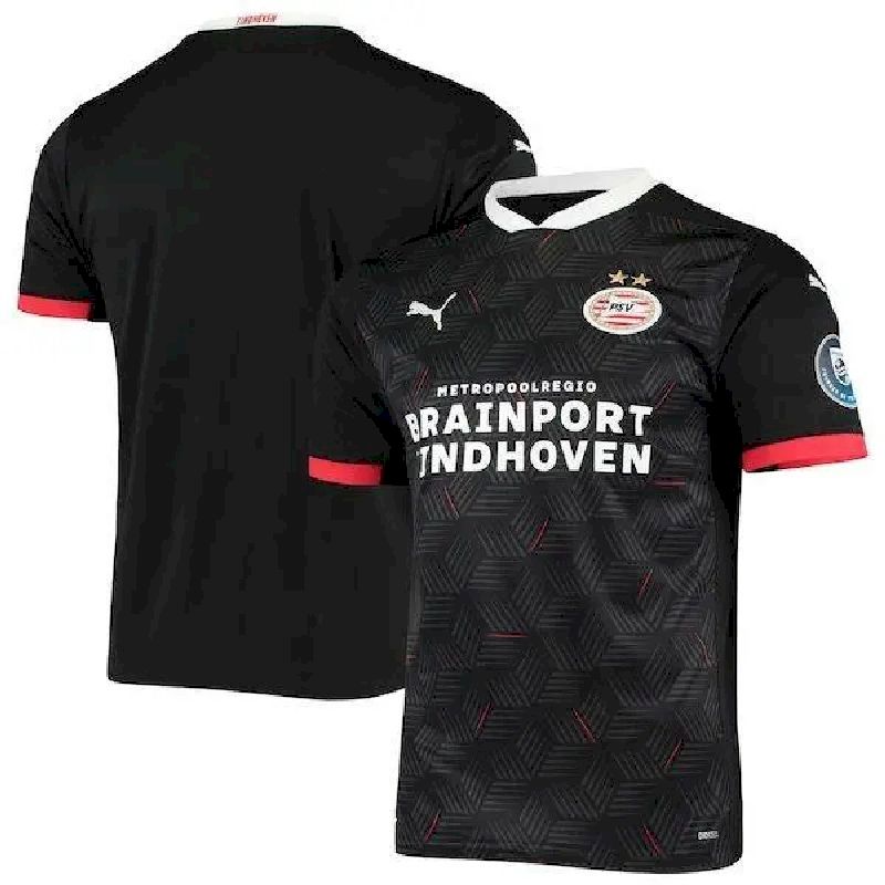 Camisa PSV Eindhoven 2020/21 Terceira Réplica Preta Vermelha