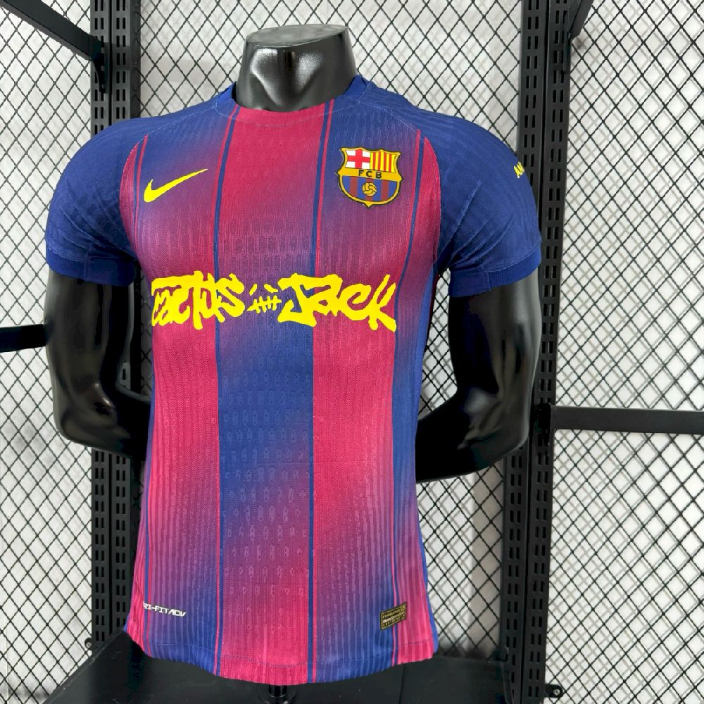Barcelona 2025/26 Travis Scott Edition Home Jersey Player Version