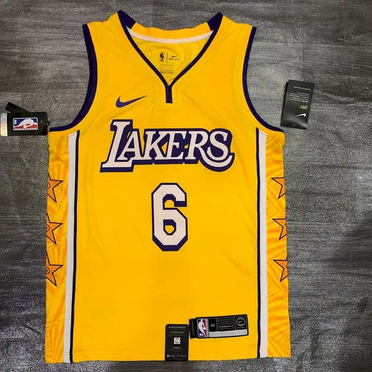 Camisa LeBron James Masculina Amarela Versão Jogador 2020-21 – Edição City