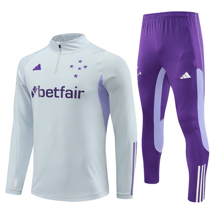 Camisola e Calça Cruzeiro 2023/24 Meio Zíper Adulto 14001