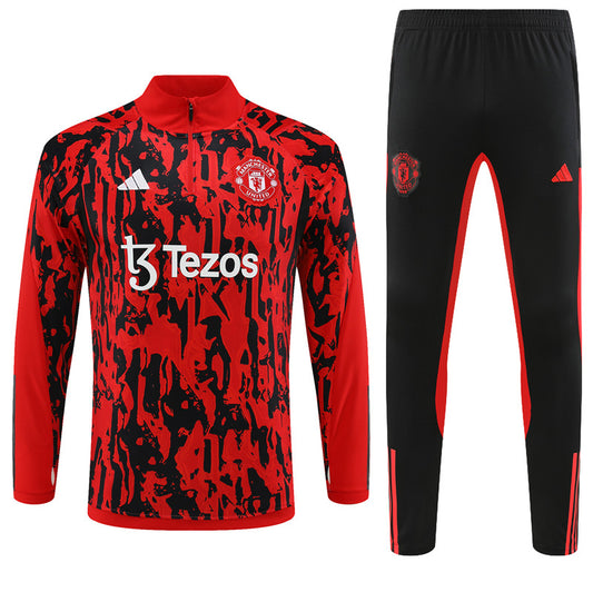 Suéter e calça adulto Manchester United 2023/24 com zíper 14001