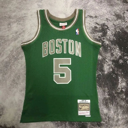 Camisa masculina M&amp;N Kevin Garnett verde retrô 2007/08