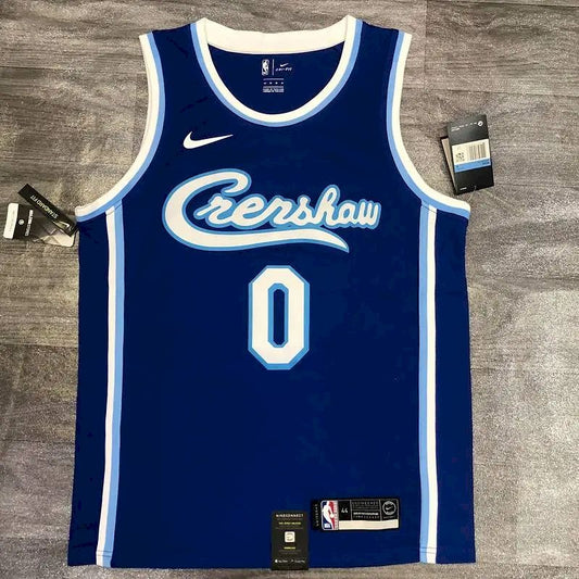 Camisa Kyle Kuzma Masculina Azul Versão Jogador – Edição Clássica Retro Conjunta