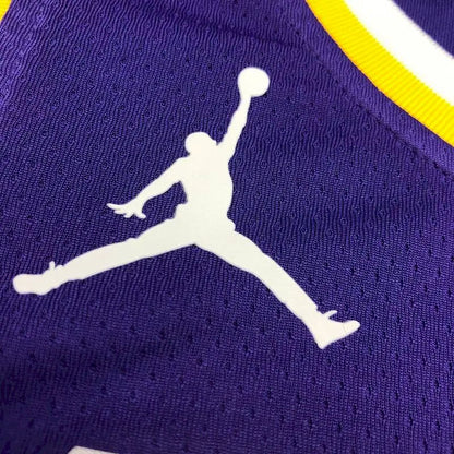 Camisa masculina Anthony Davis 2020-21 roxa Swingman versão jogador – Edição Statement