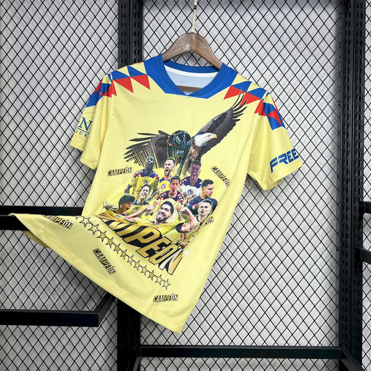 Club America 2024/25 15 Champions Yellow Commemorative Edition Jersey