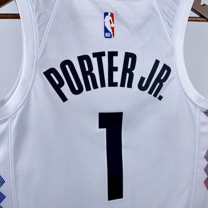 Denver Nuggets 2024/25 City Edition Cor Branca PORTER JR.#1