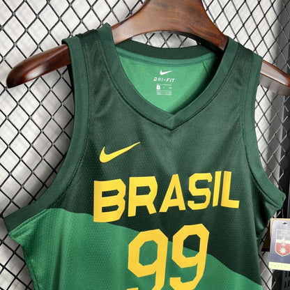 Brazil 2024/25 L. Dias#99 Away Basketball Jersey National Team