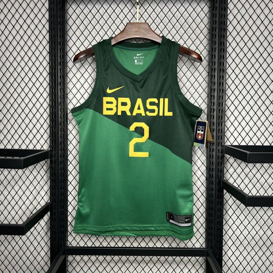 Brazil 2024/25 Yago#2 Away Basketball Jersey National Team