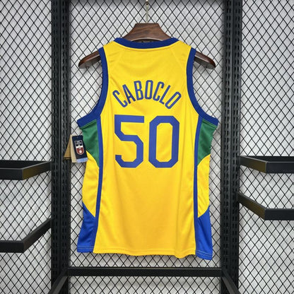 Brazil 2024/25 Caboclo#50 Home Basketball Jersey National Team