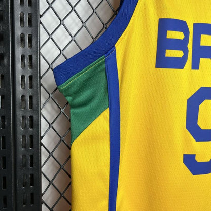Brazil 2024/25 L. Dias#99 Home Basketball Jersey National Team