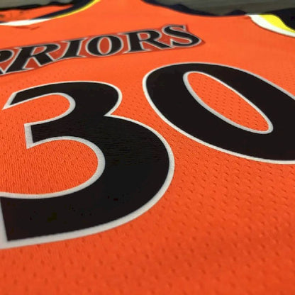 Camisa Masculina Stephen Curry Laranja Versão Jogador – Edição Clássica Retro