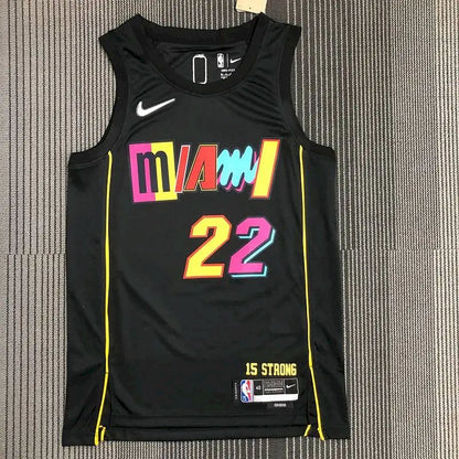Camisa preta masculina Jimmy Butler Team – Edição City do 75º aniversário
