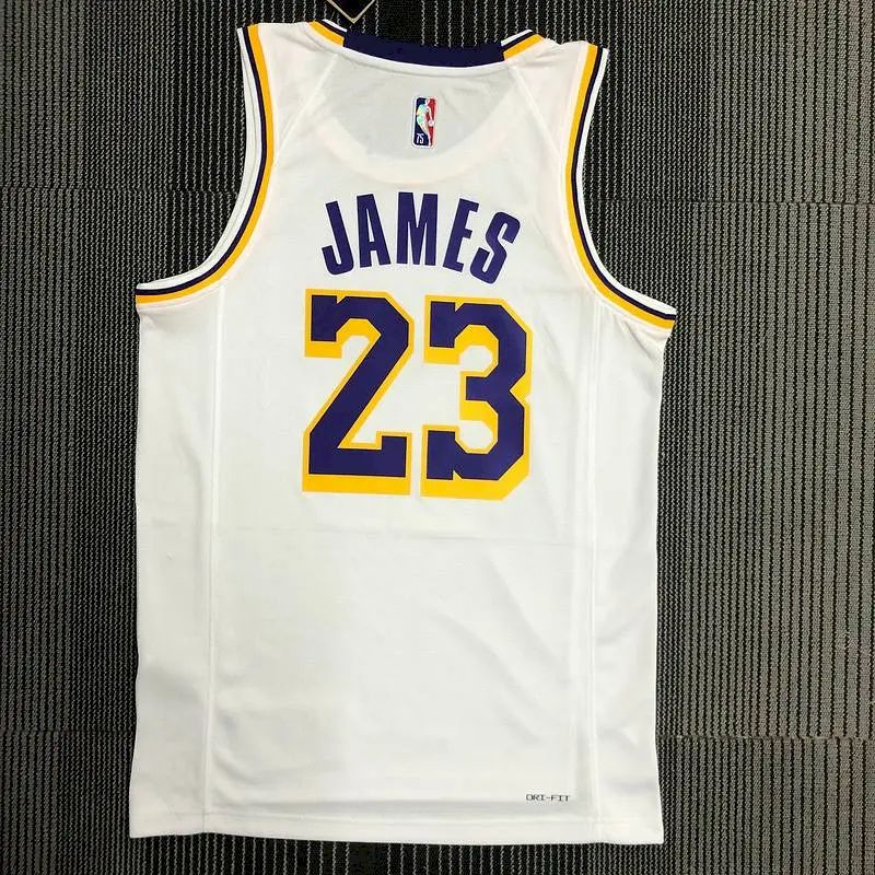 Camisa masculina LeBron James White Team – Edição de 75º aniversário