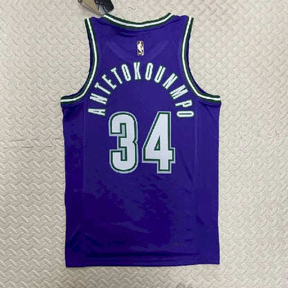 Camisa retrô masculina Giannis Antetokounmpo