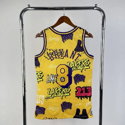 Camisa M&amp;N Kobe Bryant amarela retrô masculina 1996/97