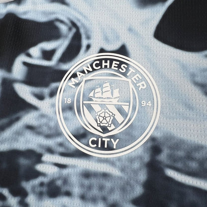 Camisa Manchester City 2025/26 preta e azul versão conceito