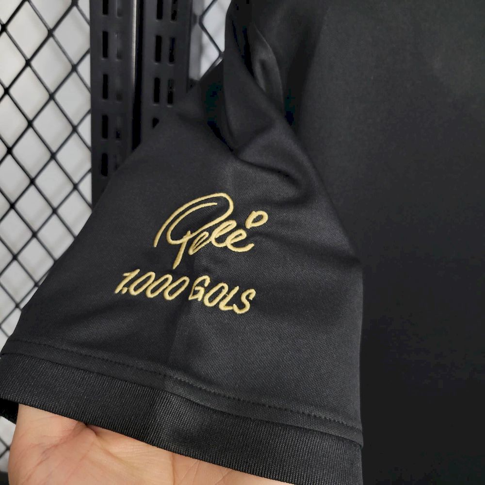 Men's Santos 2025/26 Pele 1.000 GOLS Black Jersey