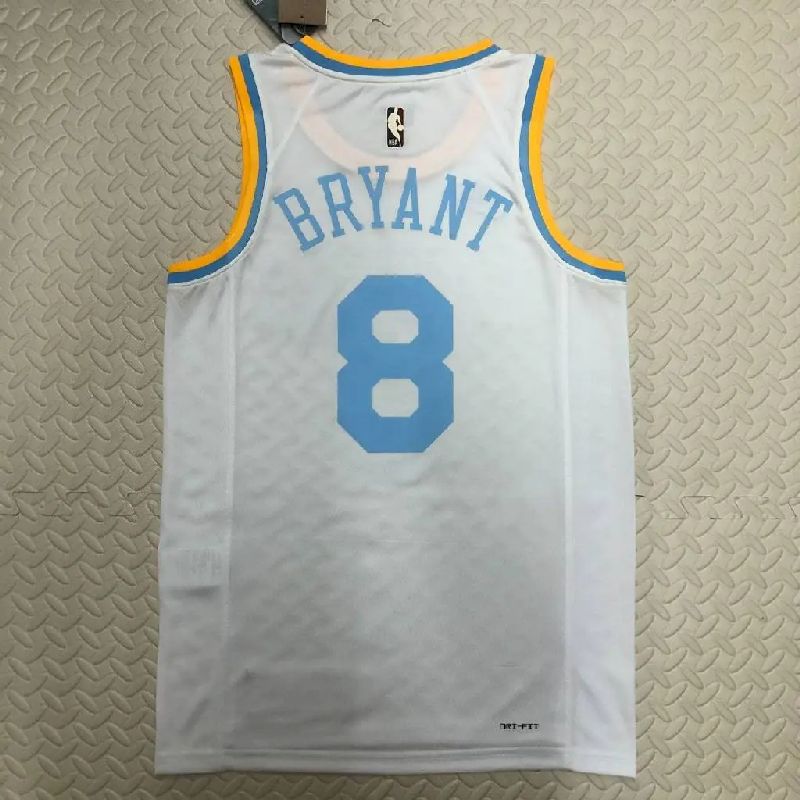 Camisa masculina Kobe Bryant branca retrô