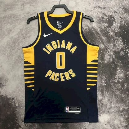 Camisa Masculina Tyrese Haliburton Preta para o Time Away