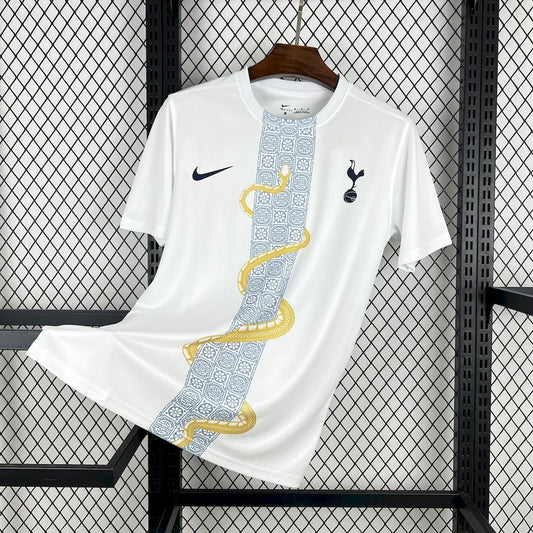 Camisa Tottenham Hotspur 2025/26 Edição Cobra Ouro Branco