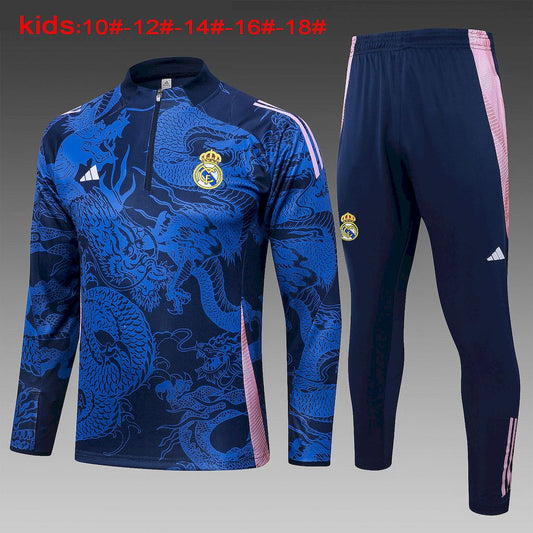 Suéter e calça infantil com zíper médio Real Madrid 2024/25 815