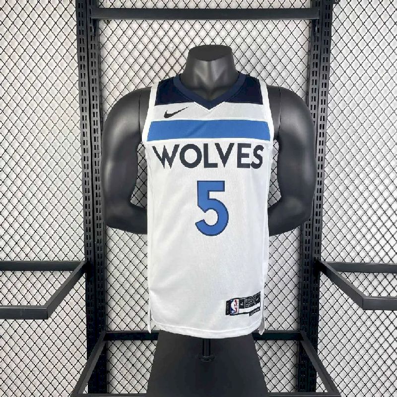 Camisa branca masculina Anthony Edwards 2023 do time titular