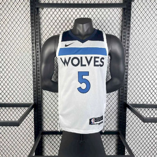 Camisa branca masculina Anthony Edwards 2023 do time titular