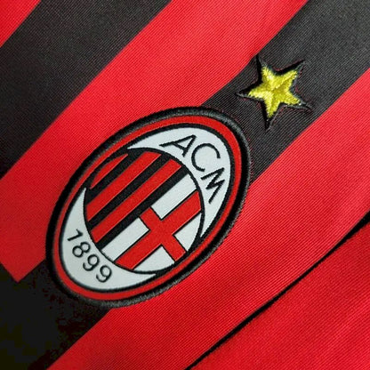 Camisa retrô de mangas compridas do AC Milan 2007/08 Home