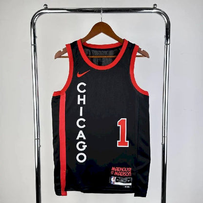 Camisa preta masculina Derrick Rose 2024 – Edição City