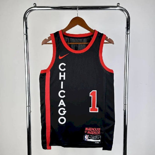 Camisa preta masculina Derrick Rose 2024 – Edição City