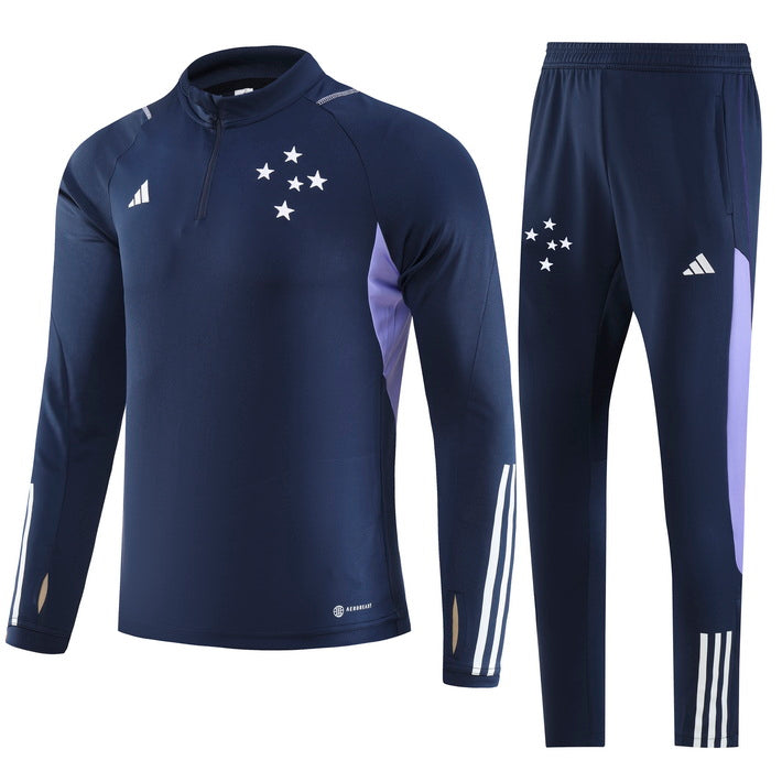Camisola e Calça Cruzeiro 2023/24 Meio Zíper Infantil 902