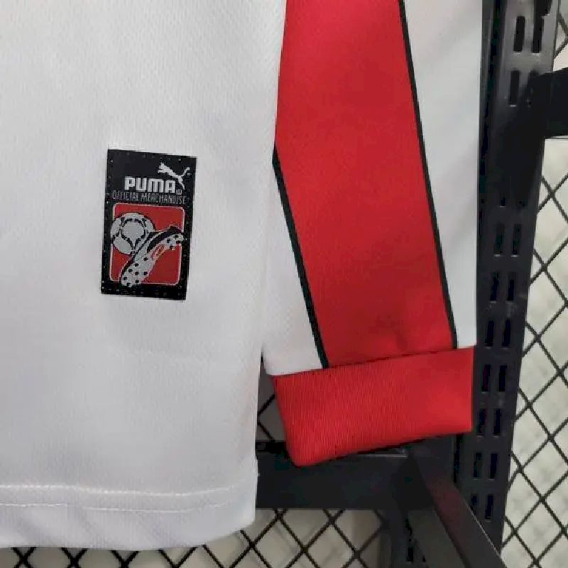 Camisa retrô de manga comprida reserva Marrocos 1998