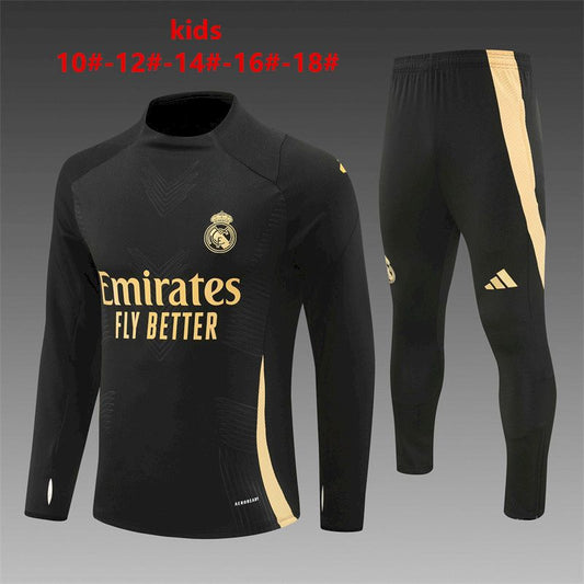Suéter e calça infantil com zíper médio do Real Madrid 2024/25 14001