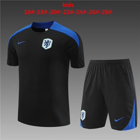 Camisa e short de treino infantil Holanda 2024/25 14001