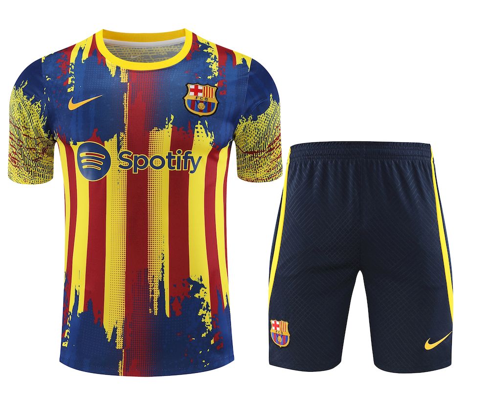 Camisa de treino adulto Barcelona 2023/24 + short 418
