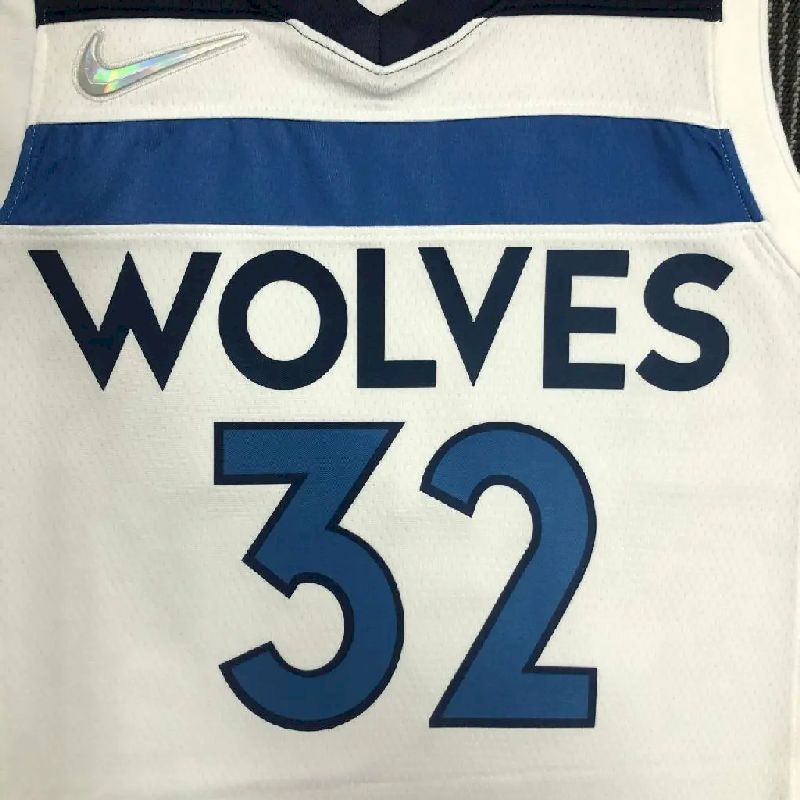 Camisa masculina Karl-Anthony Towns branca – Edição de 75º aniversário