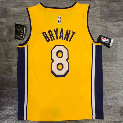 Camisa amarela masculina Kobe Bryant versão jogador – Edição clássica retrô