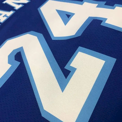 Camisa azul masculina Kobe Bryant versão jogador – Edição clássica retrô