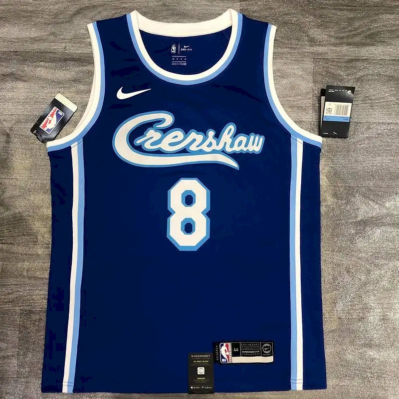 Camisa masculina Kobe Bryant azul versão jogador – Retro Classic Joint Edition